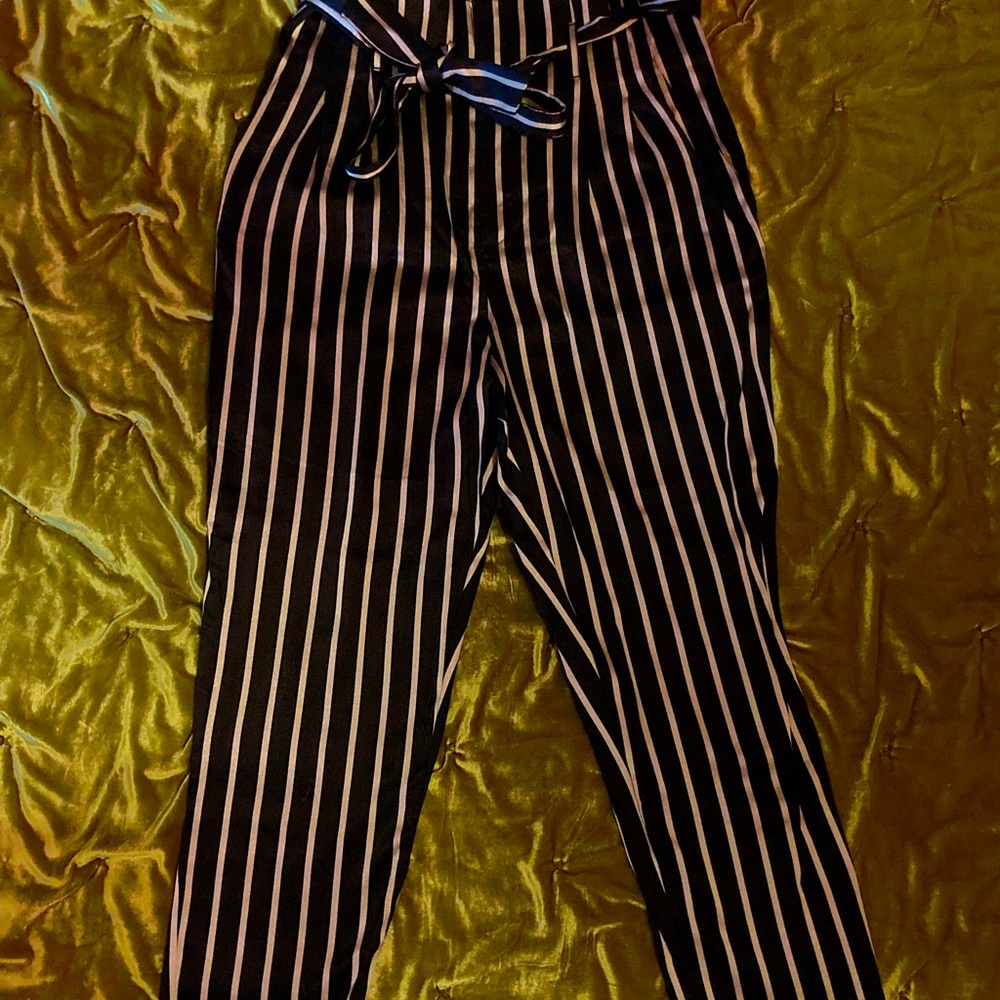 Pinstriped Satin Slacks (Part of Set)